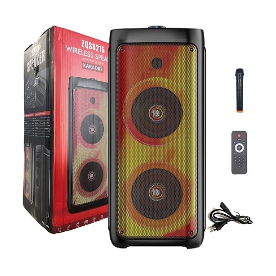 Sing-e Portable Wireless Speaker ZQS8215 with Mic and Remote Control Black